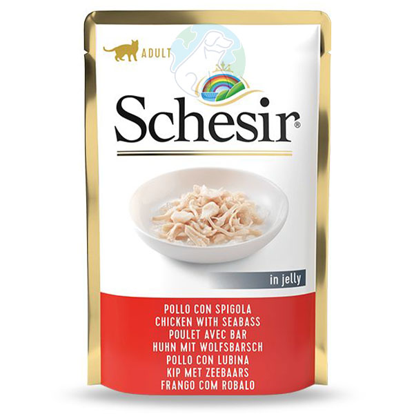 پوچ گربه 100گرمی مرغ و ماهی سی بس Schesir